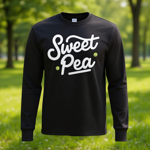 เสื้อยืดแขนยาวลายสวีทพี ดีไซน์นิคเนม เสื้อผ้าส่งเสริมการขาย - Product Image 3