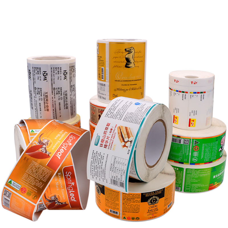 Custom Label Waterproof Self Adhesive Brand Logo Sticker Business Label Vinyl Printing Adhesive Packaging Label Stickers