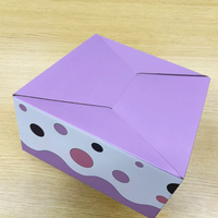 Boîtes d'emballage alimentaire et de desserts en carton ondulé avec poignée, impression personnalisée au design unique pour pâtisseries (impression offset)