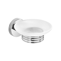 Support mural porte-savon en acier inoxydable 304 avec coupelle en verre – Accessoire de salle de bain écologique