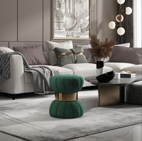 Tabouret de maquillage en velours de luxe léger, sensation haut de gamme, style nordique moderne et minimaliste, pour chambre à coucher et hôtel, tabouret de coiffeuse doux