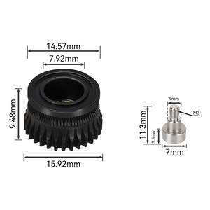 Kit de Extrusión de Doble Engranaje Totalmente Metálico Creality K1C Ender3 V3, Engranajes de Aleación de Acero Endurecido DLC, Accesorios para Impresora 3D - Product Image 3