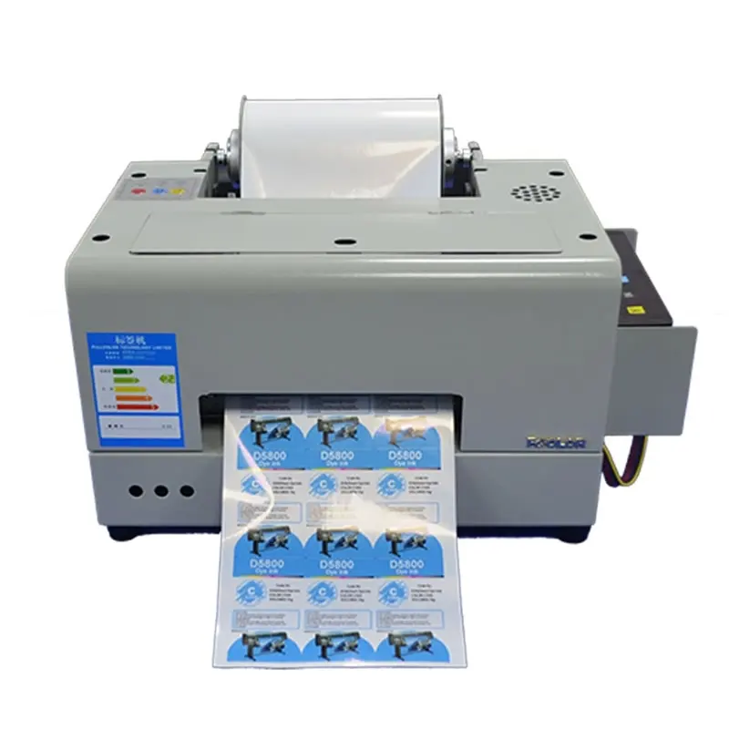 Impressora de etiquetas de desktop, impressora de 6 cores inkjet, máquina pequena adesiva impressora a4