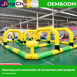 Piste de karting gonflable pour centre commercial, barrière de sécurité pour voitures tamponneuses pour enfants, piste de divertissement carrée - Product Image 3