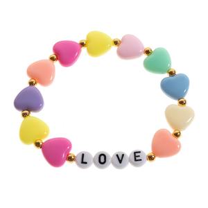 Grande <span class=keywords><strong>petite</strong></span> soeur <span class=keywords><strong>Bracelet</strong></span> cadeaux pour filles Pastel arc-en-ciel coeur <span class=keywords><strong>Bracelet</strong></span> pour annonce soeur élastique perlé <span class=keywords><strong>Bracelet</strong></span> bijoux - Product Image 6