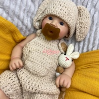Poupée Reborn de 18 pouces en silicone platine, texture des paupières, yeux scintillants faits à la main, tient une sucette réelle, souple, pour exposition artistique