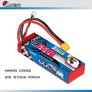 CODDAR 2S 6500MAH 7.4V 100C 200C XT60 avec boîtier rigide câblé RC batterie LiPo échelle 1/10 RC voiture bateau de course <span class=keywords><strong>Tamiya</strong></span> sauterelle - Product Image 5