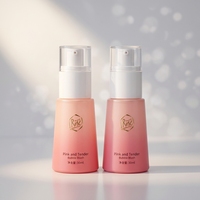 Botol Kaca Terintegrasi Pompa & Kuas 30ml untuk Pewarna Bibir & Pipi, Perona Pipi Cair & Lip Gloss Kemasan Kosmetik OEM ODM