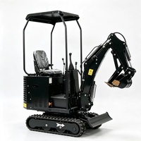 Excavator Mini QH09 PLC Mesin Koop Efisiensi Tinggi Crawler 720kg untuk Pekerjaan Pertanian Garansi 1 Tahun 10.3HP Bucket 0.21m