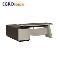 Bureau de direction en bois EGROspace Factory, mobilier moderne de luxe, organisateur de bureau durable pour PDG, directeur, gestionnaire