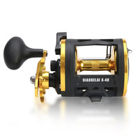 Moulinet de pêche en mer transfrontalier pour jigging et trolling, en métal, à manivelle simple, pour utilisation embarquée en rive, modèles X30/X40
