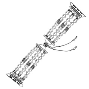 Nouveau Design 2020 <span class=keywords><strong>Luxe</strong></span> strass <span class=keywords><strong>bracelet</strong></span> 38mm 42mm femmes sublimation charme diamant élastique bandes de montre <span class=keywords><strong>apple</strong></span> - Product Image 4