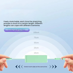 Biểu Tượng Tùy Chỉnh 66W USB5-in-1 Nhanh 1M Có Thể Thu Vào Sạc Cáp Cho Điện Thoại Di Động Đôi Loại C Với TPE Áo Khoác Quà Tặng - Product Image 5