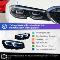 Conjunto de Faros Delanteros LED Golden Angel Eyes XUNBAI 12V para Serie 3 G20/G28 2019-2024, DRL, Señal de Giro, Plug and Play