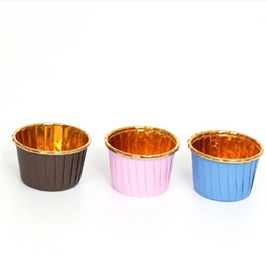 Coupes à Cupcakes en feuille d'aluminium Doublures jetables pour muffins Coupes à Cupcakes à pointe pour cupcakes Porte-ramequins <span class=keywords><strong>Petites</strong></span> tasses à pudding - Product Image 4