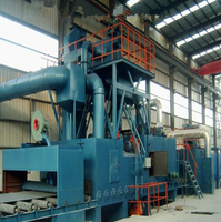 Machine de sablage automatique Delong pour le ponçage des plaques d'acier en poutre H avec nettoyage par sablage à haute granulométrie