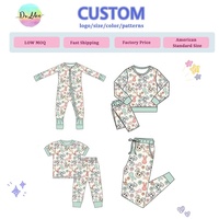 Ensemble mystère de pyjamas boutique, vêtements personnalisés, vêtements de nuit pour enfants, vêtements en bambou à fermeture éclair, vêtements en gros pour Pâques