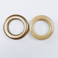 Anneaux de rideau en plastique dorés ABS écologiques, antirouille, durables, 36 mm, simples, modernes, personnalisés, 3000 pièces, vente en gros