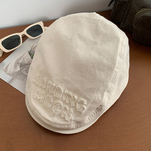 Japanese Retro Denim <b>Beret</b> For Women Rose Red Spring Autumn Breathable Cotton Hat Female Fashion Style - Product Image 4