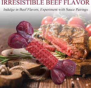 Giocattoli duri per cani per masticatori aggressivi di grande razza, sapore di manzo cane da masticare osso, <span class=keywords><strong>Nylon</strong></span> e gomma giocattolo da masticare per cani di taglia media - Product Image 3