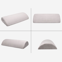 Repose-pieds de bureau WJ-2038 en mousse à mémoire de forme, forme demi-lune, pour soins infirmiers, utilisation à l'hôtel, coussin de pied amovible et lavable pour le soutien du bureau