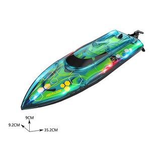 Barco RC Grande 1:36 de Alta Velocidad 25KM/H con Control Remoto, Barco de Juguete Transparente con Luces para Niños y Adultos - Product Image 3