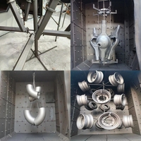Machine de sablage rotative à crochets pour la restauration de boîtes de vitesses de moteurs, le polissage et l'ébavurage de cadres métalliques complexes, haute performance