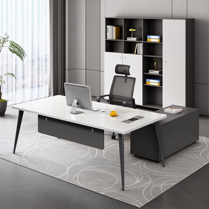 Mesa de Recepción de Oficina Modular en Forma de L de Madera Moderna y Lujosa de Primera Calidad para Uso Comercial - Product Image 1