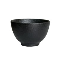 Petit bol à dessert et à condiments en céramique et porcelaine, sous glaçure noire, compatible micro-ondes, design minimaliste