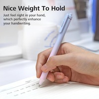 Stylo à encre gel télescopique: encre noire 0.5mm stylo à pointe fine écriture lisse avec seau de couleur dégradé esthétique pour notes de journal