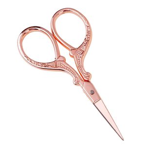 Ciseaux vintage en acier inoxydable à motif fleur de prunier avec manche métallique pour broderie, couture, école, bureau, découpe et usage domestique - Product Image 5