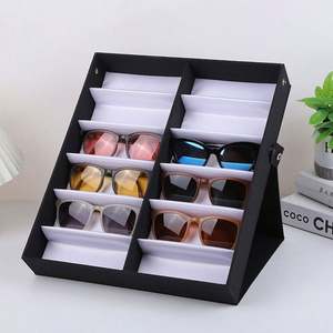 Wholesale 12 Slots Glasses Storage Stand Tray Eyeglass Organizer Box Sunglasses <b>Display</b> <b>Case</b> - Product Image 2
