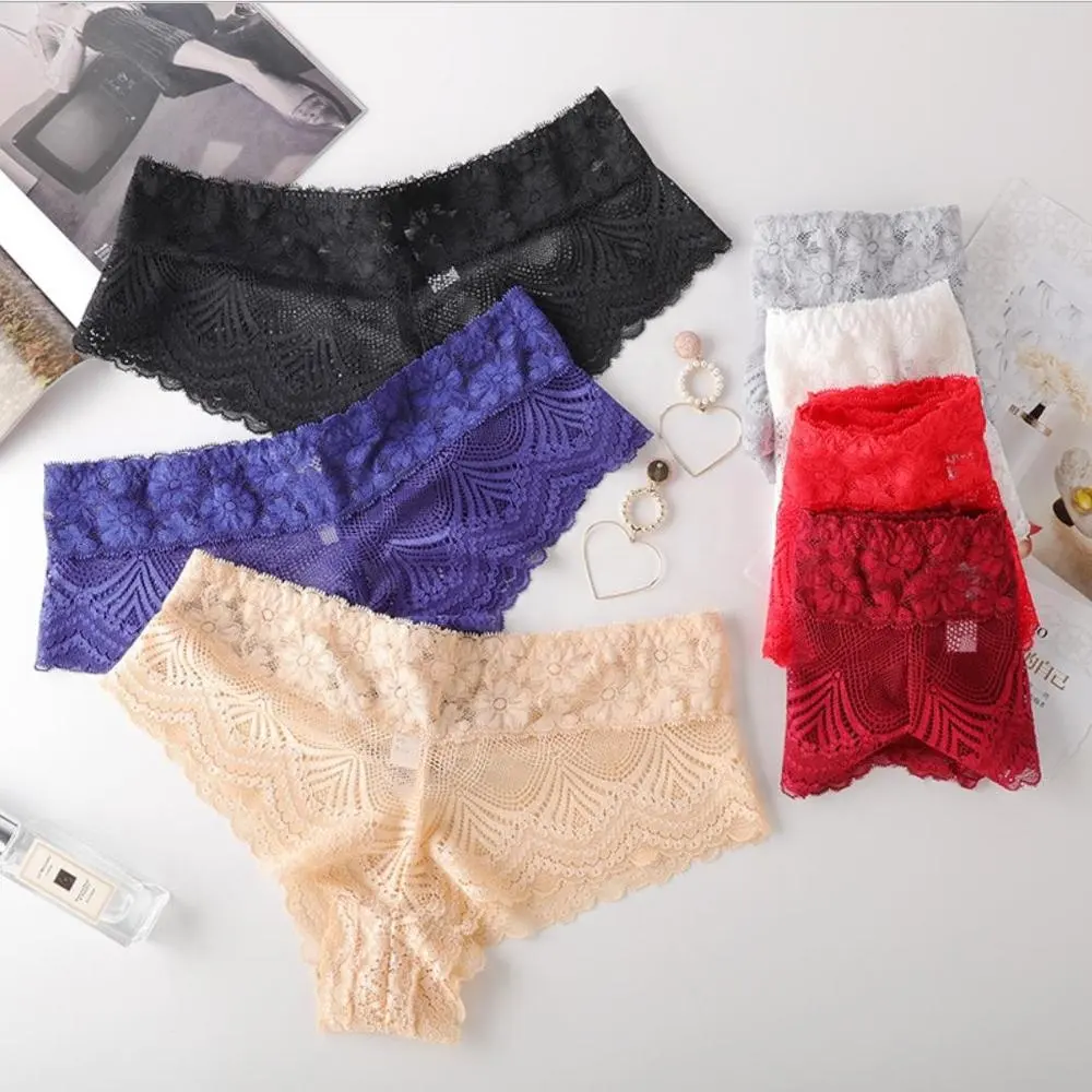 Culotte Sexy en dentelle transparente pour femme, sous-vêtements féminins, slip, Tangas, grande taille XL, XXL, nouvelle collection 2020