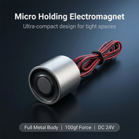 Mini électroaimant à ventouse DC en acier inoxydable/alliage d'aluminium, force de maintien 100gf, solénoïde de levage micro 24V pour automatisation