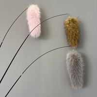 Usine directe chat jouets balle renard cheveux queue canne à pêche amusant poupées pour animaux de compagnie accessoires en peluche pour Auto tapisserie d'ameublement fait lapin cheveux bruts
