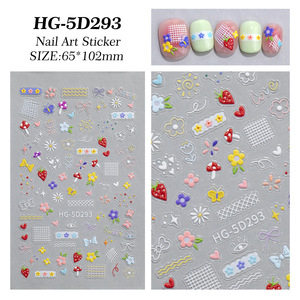 Bán Buôn Đầy Màu Sắc Graffiti Hoa Móng Tay Nghệ Thuật 3D Tự Làm Phim Hoạt Hình Móng Tay Dễ Thương Một Tấm Tùy Chỉnh Dán Cho Trang Trí - Product Image 6