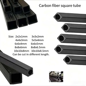 Tube carré en fibre de carbone haute résistance, tube carré en fibre de carbone pultrudé à intérieur rond pour avion RC - Product Image 5