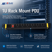 PDU de rack non OEM, standard allemand, prise universelle, protection contre les surtensions, interrupteur, entrée IEC C20, équipement de centre de données allemand certifié CE