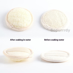 Esponja de Lufa con Logotipo Personalizado, Esponja Facial Exfoliante, Esponja de Lufa Lavable, Almohadillas de Limpieza Facial para Viajes y el Hogar - Product Image 3