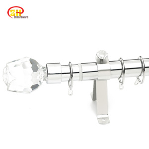 Nuevos diseños de juego de barras para cortinas, soporte para barra de cortina, estilo sureño engrosado, dorado, para interior y exterior, de hierro, con remate, 16-28mm - Product Image 2