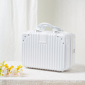 Valise portable légère de 14 pouces, élégante, avec serrure à code, fermeture éclair, petite valise de cabine pour le rangement des cosmétiques - Product Image 1