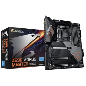 Tarjeta Madre GIGABYTE Z590 AORUS MASTER Usada con Socket LGA 1200 para DDR4 y Capacitores de Audio WIMA, Compatible con CPU <span class=keywords><strong>Intel</strong></span> Core de 11ª/10ª Generación - Product Image 1