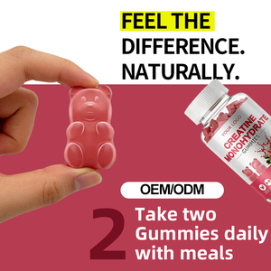 סוכריות גומי קריאטין מונוהידראט בטעם תות - 90 סוכריות גומי לצמיחת שרירים ותמיכה חיסונית |   לשימוש מבוגרים |   OEM/ODM מותג פרטי - Product Image 5