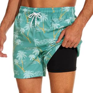 กางเกงขาสั้นชายหาดลายทางสีดำขาวสำหรับฤดูร้อน  ไซส์ใหญ่  ชุดว่ายน้ำชายหาด  บิกินี่ชาย  กางเกงว่ายน้ำ - Product Image 2