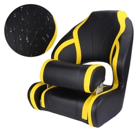 Siège de capitaine marin à dossier haut 105 inclinable, fauteuil de poste de pilotage pour bateau, en cuir PU vinyle, éponge haute élasticité pour la pêche et les yachts