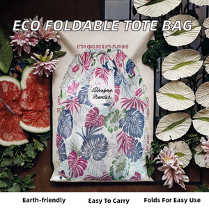 Sac fourre-tout pliable Tedda personnalisé, promotionnel, lavable, léger, en polyester, avec motif lettres, longue bandoulière, portable pour le shopping - Product Image 2