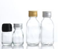 Bouteille en verre ambré PP28 30ml 60ml 100ml 120ml 150ml avec bouchon en plastique DIN28 pour l'emballage de médicaments