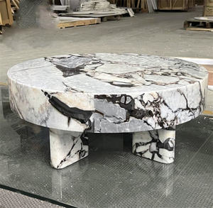 Modern lüks Galaxy mavi mermer sehpa büyük Plinths özelleştirilebilir boyut ve şekil oturma odası mobilya merkezi tabloları - Product Image 1