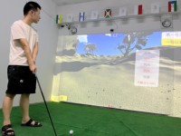 Simulateur de golf intelligent BHG AI avec moniteur de lancement à double caméra haute précision, centre d'entraînement à domicile avec plus de 100 terrains virtuels