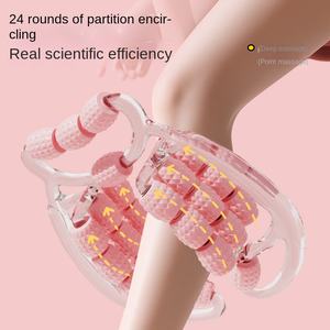 Macyo 24 Wheels Foam Muscle Relax Rollen <span class=keywords><strong>massage</strong></span> gerät <span class=keywords><strong>Deep</strong></span> <span class=keywords><strong>Tissue</strong></span> Yoga <span class=keywords><strong>Massage</strong></span> Roller Bein klemm rolle für Yoga-Übungen - Product Image 2